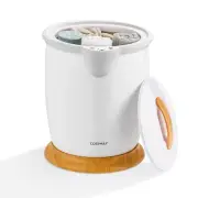 Costway Bathroom Towel Warmer Bucket w/ Fragrance Holder & Auto Shut Off - White