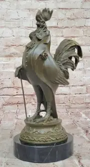 Dapper Rooster Gentleman Bronze Statue – Victorian Style