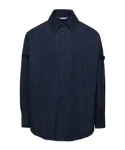 Thom Browne Ripstop Armbands Oversized Shirt Jacket 0,1,2,3,4,5 navy blue