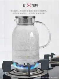 在飛比找松果購物優惠-北歐風耐熱防爆玻璃冷水壺可搭配燒水爐使用 (8.5折)
