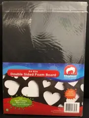 2 Pack ELC Double Sided Foam Board A4 Black & White 5mm thick - #A33