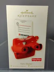 NEW HALLMARK KEEPSAKE 2008 VIEW-MASTER FISHER-PRICE SET OF 2 CHRISTMAS ORNAMENTS
