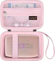 Canboc Hard Case for Fujifilm Instax Mini Link 3/ Fujifilm Instax Mini Link 2/ Instax Mini Link Smartphone Printer, Mesh Pocket fit Instax Mini Instant Film and Cable, Soft Pink
