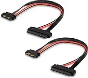 XMSJSIY Slimline SATA 13 to 22 Pin Adapter, 2.5" HDD/SSD/Laptop CD-ROM Connector - 2PCS 30cm