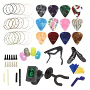 Guitar Picks Capo Tuner Guitar Strings String Winder Bridge Pins Finger Picks