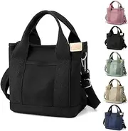 [KiRYu] Japanese Handmade Large Capacity Multi-Pocket Handbag Canvas,Handmade Crossbody Bags Shoulder Tote Bag for Women