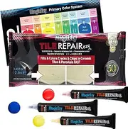 MagicEzy Tile RepairEzy - (The Primary Kit) - Professionally and Easily Touch-Up Tile Chips Over 1 mm on Porcelain and Ceramic Surfaces