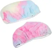 LABRIMP Soft Polyester Plush Toilet Lid Cover Washable Tie-dye Seat Bathroom Accessory