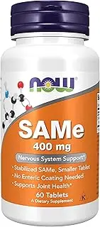 NOW Foods - SAMe Vegetarian Enteric Coated 400 mg. - Tablets, 60 Count (Pack of 1), 0141