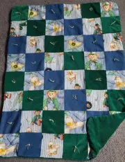 New Handmade JOHN Deere Quilt Blanket Toddler 31"X 42" Patchwork