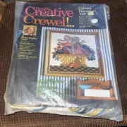 Columbia Minerva Creative Crewel Kit Colonial Harvest #7078 Erica Wilson