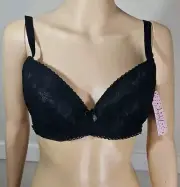 Jezebel Women's 32DD Full Figure Lace Full Coverage Underwire Bra Black J5537