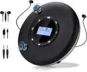 Portable CD Player with Bluetooth, CD Player Portable with Dual Speakers and ...