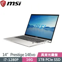 在飛比找PChome24h購物優惠-MSI Prestige 14Evo B12M-434TW(