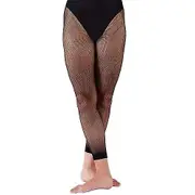 Silky Dance Womens/Ladies Fishnet Footless Dance Tights Black M