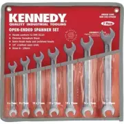 Kennedy Quality Industrial Tooling Open Ended Spanner Set 7 Piece DIN3110