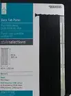 Style Selections Bernard 84-in Black Polyester Light Filtering Single Curtain