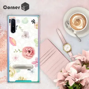 Corner4 Samsung Galaxy Note 10 四角防摔立架手機殼-紙藝花