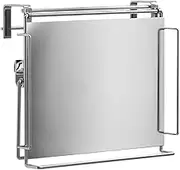 Pzuryhg Foldable Cabinet Door Organizer, Stainless Steel Kitchen Assistance Table, Adjustable Rack Organizer, Space-Saving Compact Portable Multifunction for Home, 11.81 x 11.02 x 1.97 inches
