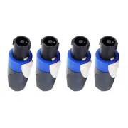 4Pcs NL4FC Speaker 4 Pole Cable Plug Connector for Audio Speaker Repair Kits