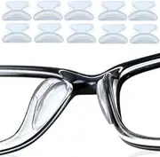 Clear Eyeglass Nose Pads, 5 Pairs Anti-slip Pads Nose Cushions Stick on Silicone For Glasses Spectacles Eyeglass Sunglass, 1.8 mm Thick