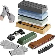 Knife Sharpener Whetstone Flattening Sharpening Stone 400/1000+3000/8000 Grit
