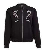 Torrid Plus Size 4 (4X) Studio Ghibli Spirited Away Anime Dragon Bomber Jacket