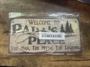 Welcome to Papa’s place the man myth the legend Wood Wall Decor Sign. ￼