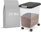 IRIS Airtight Pet Food Container For Dry Pet Food Seed 33qt/25lbs Storage-Black