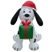 Christmas SANTA DALMATION DOG WITH GIFT PRESENT 7 FT Airblown Inflatable