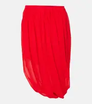 [Jacques Wei] Jacques Wei Chiffon midi skirt AU 14 red