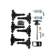 Shed Door Hardware Kit 5" Decorative Hinges, T Handle, Barrel Bolts, Screws