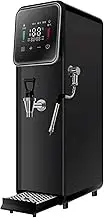 Commercial Steam Milk Frother Machine,60L /H Electric Steam Boiling Water Frothing Machine with LCD Display,360° Automatic Steam Milk Frothing Machine,for Tea Coffee Shop(Black)