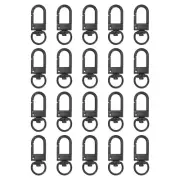 Lobster Claw Clasps, 20Pcs 33mm - Metal Swivel Clasps Snap Hook (Black)