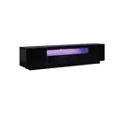 Tv Cabinet Gloss Rgb Led Black 180Cm