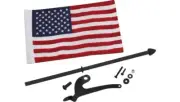 Show Chrome Trunk Mount Flag Pole Left Black Can-Am Spyder RT SE6/Spyder F3 SE6