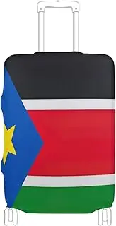 [Joisal] Romania Flag Luggage Cover Protector Tsa Approved Fit 18-32 Inch Luggage Identifier, South Sudan Flag, L 26-28 in