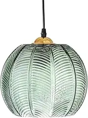 Nordic Green Glass Pendant Lamp Modern Ceiling Chandelier E27 Lampshade Hanging Lamps Living Room Dining Room Art Deco Lamp Indoor Lighting,20cm