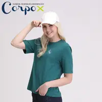 在飛比找PChome24h購物優惠-【Corpo X】女款涼感印花T恤(SODA款)-綠色