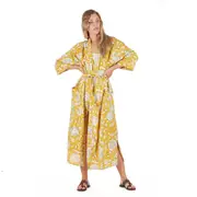 Summer Love Kimono Robe – Hand Screen Printed, Cotton, Versatile