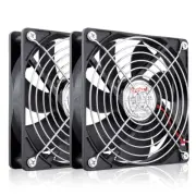 2 Pack, 120mm x 25mm 12V Computer Case Cooling Fan – High-Performance DC 2Pin