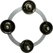 Luwecf Cymbal Hi Hat Tambourine with Bells, Ideal for Ensemble And Party Use, silver