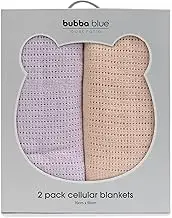 2 PK Cellular Blanket Dusty Peach/Lilac