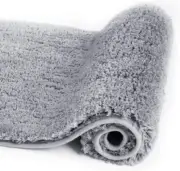 Walensee Bathroom Rug, Non Slip Bath Mat (16 x 24, Grey) 16" x 24", Grey