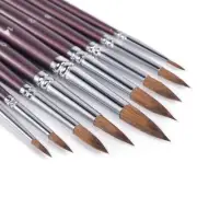 Sable Watercolor Brushes 9pcs Detail to Mop Kolinsky Sable Brushes Round Poin...
