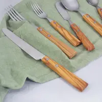 在飛比找momo購物網優惠-【SALUS】日本製 橄欖木餐具-餐刀(餐具 不鏽鋼 刀子 
