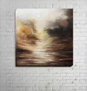 Sunset Abstract Stretched Canvas Print