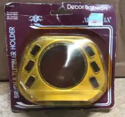 New Decor Bathware Antigua Brush & Tumbler Holder Polished Brass Finish D1405.