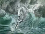 Horse Accent & Decor Tile Kim McElroy Poseidon's Gift Equine Art KMA012AT