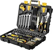 [DEKOPRO] 158 Piece Tool Set-General Household Hand Tool Kit,Auto Repair Tool Set, with Plastic Toolbox Storage Case